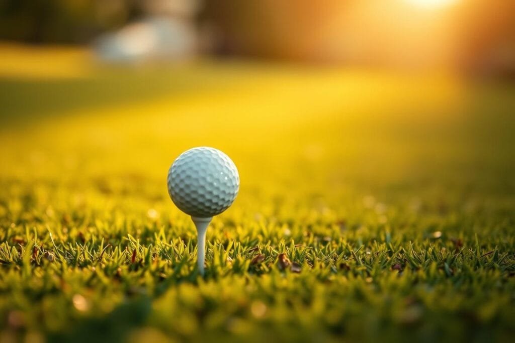A golf ball resting on a tee, casting a soft shadow on the lush, green fairway. The ball is slightly off-center, hinting at an imperfect shot. The scene is bathed in warm, golden afternoon light, creating a sense of tranquility and focus. The background is blurred, drawing the viewer's attention to the ball and its precarious position, symbolizing the need for a provisional shot. The overall composition evokes the careful strategy and attention to detail required in golf, particularly when a player is faced with an uncertain situation. A golf ball resting on a tee, casting a soft shadow on the lush, green fairway. The ball is slightly off-center, hinting at an imperfect shot. The scene is bathed in warm, golden afternoon light, creating a sense of tranquility and focus. The background is blurred, drawing the viewer's attention to the ball and its precarious position, symbolizing the need for a provisional shot. The overall composition evokes the careful strategy and attention to detail required in golf, particularly when a player is faced with an uncertain situation.