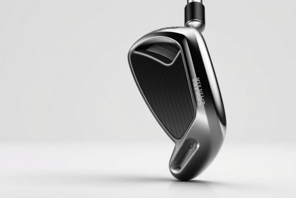 A high-quality golf iron club head, showcased in a clean, well-lit studio environment. The clubhead is prominently featured, with a sleek, modern design and a glossy finish that reflects the studio lighting. The clubhead is positioned to highlight its key features, such as the perimeter weighting, wide sole, and advanced technology. The background is a simple, neutral color that allows the clubhead to stand out and convey a sense of sophistication and precision. The overall mood is one of technical expertise and premium quality, reflecting the importance of this component in the performance of golf irons. A high-quality golf iron club head, showcased in a clean, well-lit studio environment. The clubhead is prominently featured, with a sleek, modern design and a glossy finish that reflects the studio lighting. The clubhead is positioned to highlight its key features, such as the perimeter weighting, wide sole, and advanced technology. The background is a simple, neutral color that allows the clubhead to stand out and convey a sense of sophistication and precision. The overall mood is one of technical expertise and premium quality, reflecting the importance of this component in the performance of golf irons.