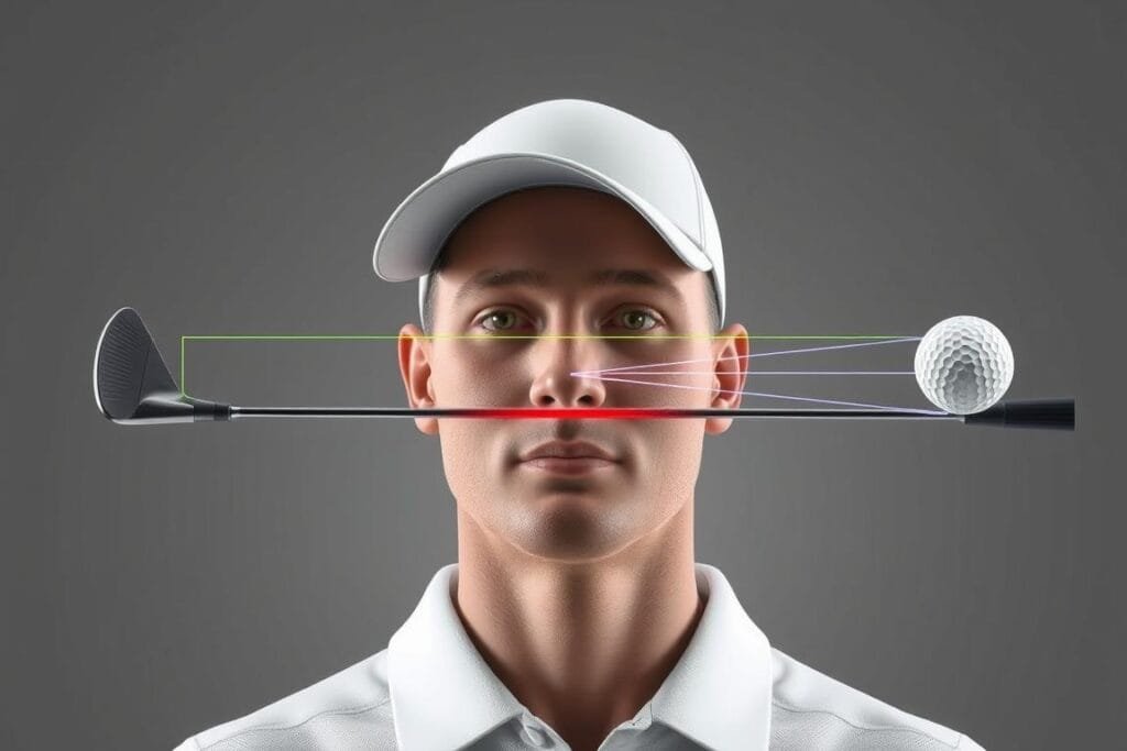 A high-resolution 3D rendering of a golfer's face at different impact angles, showcasing the effect on the shot shape. The golfer's head is positioned in the center, with a semi-transparent overlay of the club face and ball trajectory. The background is a neutral gray, allowing the focus to remain on the technical details. Soft, directional lighting accentuates the facial features and club geometry, while a shallow depth of field blurs the periphery. The overall mood is precise, informative, and visually engaging, suitable for an educational article on driver golf club types. A high-resolution 3D rendering of a golfer's face at different impact angles, showcasing the effect on the shot shape. The golfer's head is positioned in the center, with a semi-transparent overlay of the club face and ball trajectory. The background is a neutral gray, allowing the focus to remain on the technical details. Soft, directional lighting accentuates the facial features and club geometry, while a shallow depth of field blurs the periphery. The overall mood is precise, informative, and visually engaging, suitable for an educational article on driver golf club types.