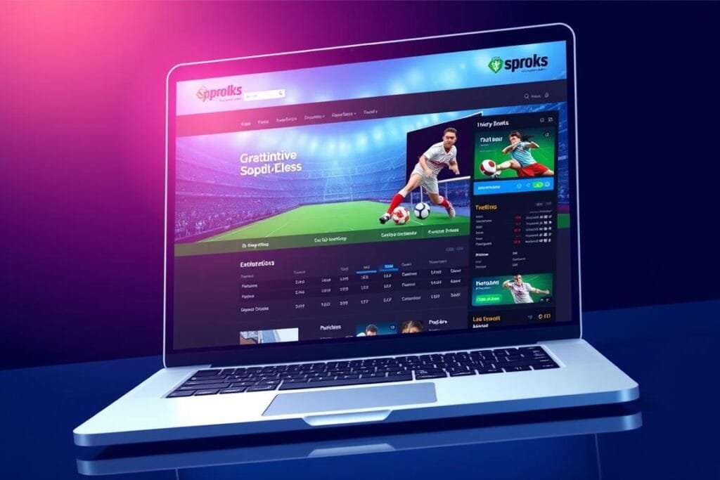 Image of a top-rated sportsbook website on a laptop screen Image of a top-rated sportsbook website on a laptop screen