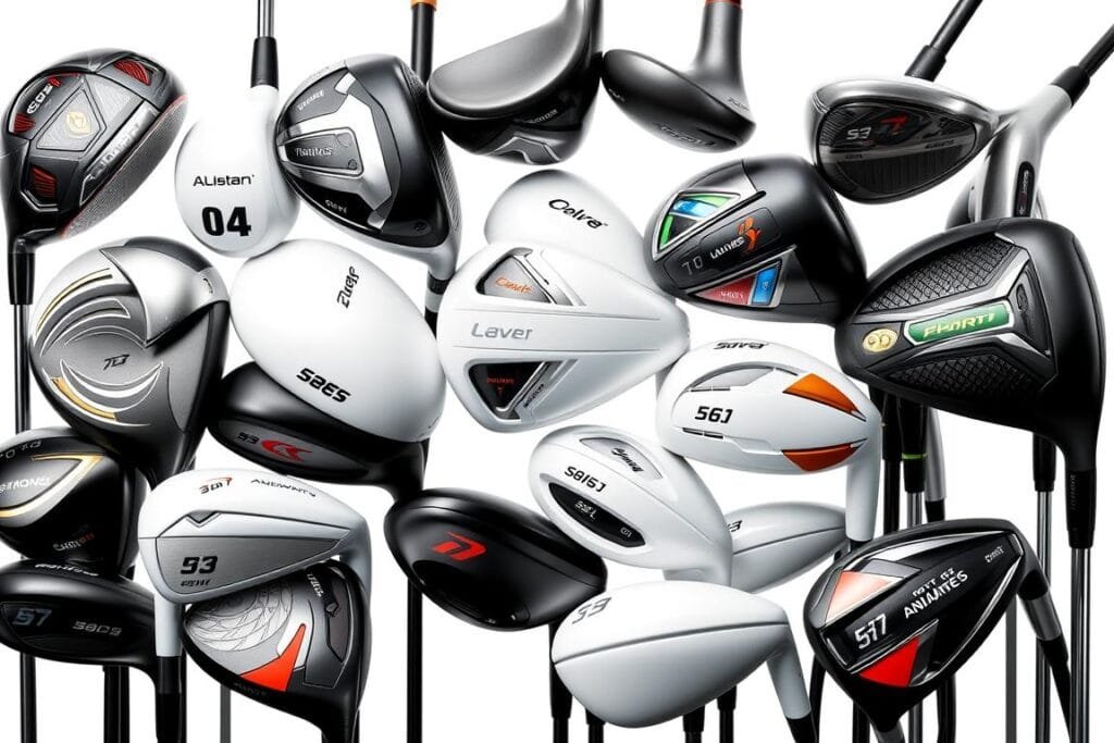 Image of various golf drivers Image of various golf drivers